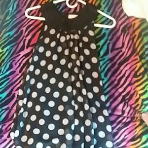 White polka dot dress